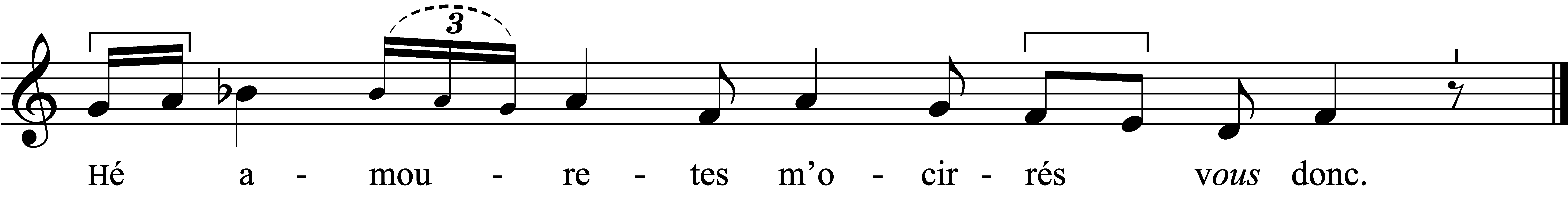 Refrain musical notation